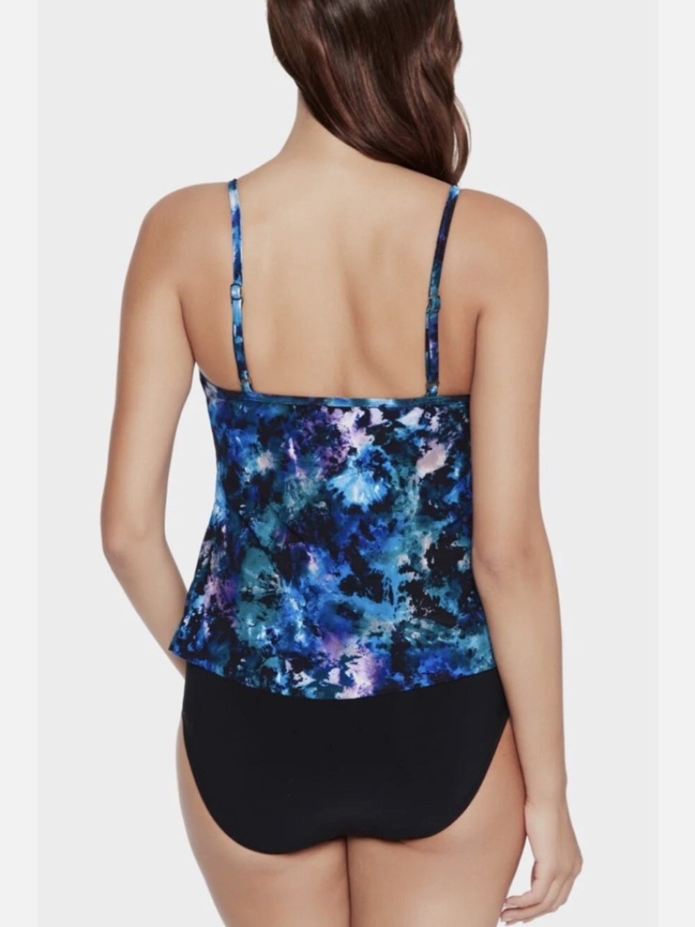 magicsuit tankini rita swim top black multi sz 12 nwt - Picture 2 of 6